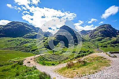Landscape of glencoe at highland in scotland, uk Stock Photo